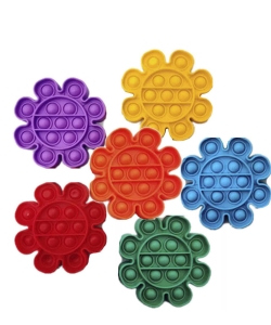1 Dozen Assorted Color Flower Stress Reliever Toy MSD-03PP