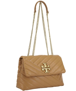 Quilted Chain Link Flap Crossbody Shoulder Bag MW-5441