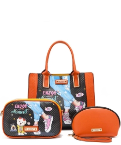 Nikky By Nicole lee Enjoy Every Moment 3n1 Satchel Set NK12361