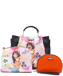Nikky By Nicole Lee Lovely Clara 3 in 1 Satchel Set NK12362