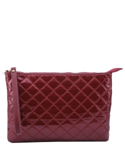Quilted Clutch Crossbody Bag NY103 BURGUNDY