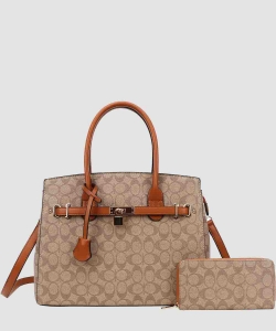 Designer Monogram 2 in 1 Handbag 008-6794W