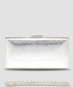 Slim Metallic After Party Box Clutch Bag P0238B