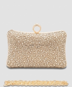 Full Stone Evening Box Clutch Bag P03860