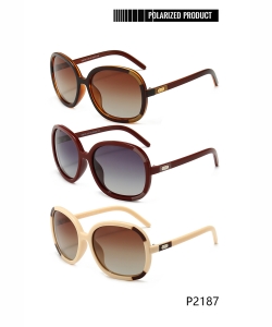 1 Dozen Pack Designer Inspired Womens Polarized Fashion Sunglasses P2187