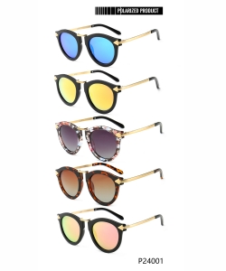 1 Dozen Pack Designer Inspired Womens  Polarized Fashion Sunglasses P24001