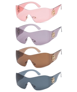 Ethereal Edge Geometric Shield Sunglasses P2508SD