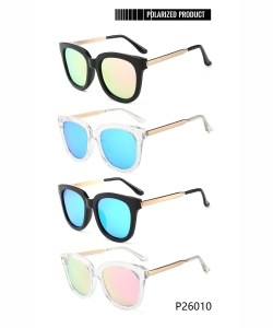 1 Dozen Designer Inspired Women’s Polarized Fashion Sunglasses P26010