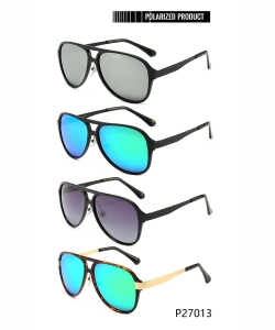 1 Dozen Pack Designer Inspired Polarized Aviation Sunglasses P27013
