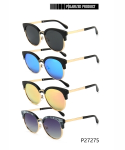 1 Dozen Pack Designer Inspired Womens  Polarized Fashion Sunglasses P27275