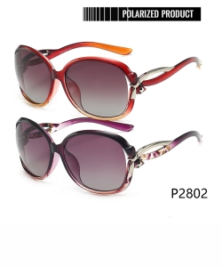 1 Dozen Pack Designer Inspired Womens Polarized Fashion Sunglasses P2802