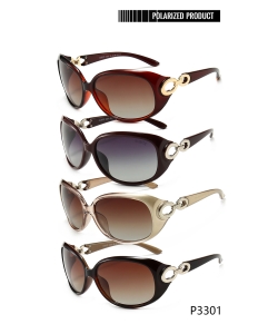 1 Dozen Pack Designer Inspired Polarized Fashion Sunglasses P3301