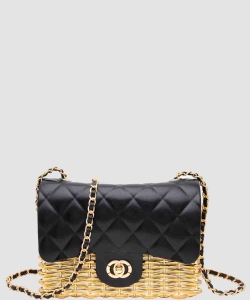 The Quilted Chain-Link Crossbody P6874-C