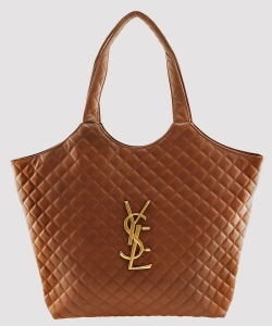 Diamond Quilted Logo Oversized Shoulder Bag P6901