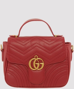 Chevron Quilted Top-handle Crossbody Bag P6906