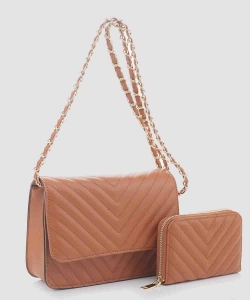 Quilted Crossbody & Matching Continental Wallet Set PCV20142