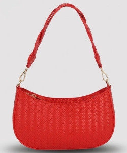 Twisted Handle Woven Shoulder Bag PDX-0224