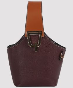 Fashion Buckle Handle Satchel PEWB223