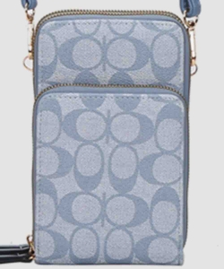 Oval Print Triple-Compartment Cellphone Wallet Messenger Bag PFT-2104