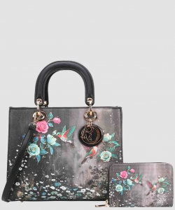 Enchanted Garden Satchel & Wallet Set PGA-9143