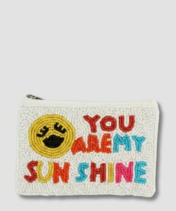 Ladies Fully Beaded You Are My Sun Coin Purse PHD00511