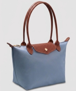 Minimalist Flap Nylon Shoulder Bag With Leather Trim PHM783