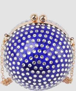 Rhinestone Ball Clutch Crossbody Bag PLGZ102