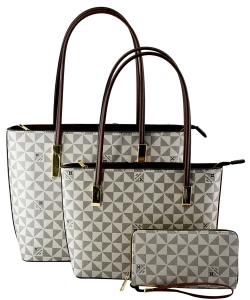 Monogrammed 3-in-1 Tote Bag PM2669 TAUPE