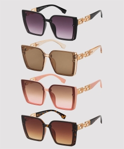 Square Sunglasses With Metal Accents PMP20095AP