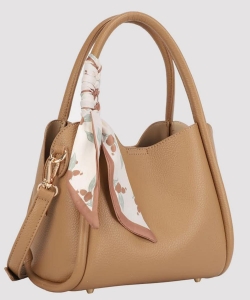 Willow Glen Scarf-Accented Satchel PMS-31140