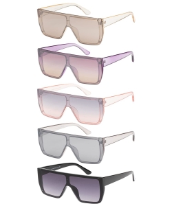Eclipse Shield Oversized Flat-Top Fashion Sunglasses PP27032APMC