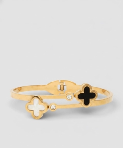 Double Clover Iconic Stainless Steel Bangle PSS1031