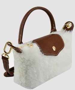 Shearling Flap Crossbody Bag PSW781