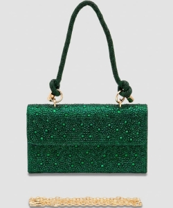 Rhinestone Top Handle Convertible Evening Bag PT412