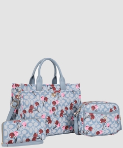 Cherry Pattern 3-in-1 Letter Print Shoulder Bag Set PZS-31799A