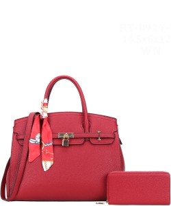 2in1 Fashion Padlock Satchel Bag RT-8927-W