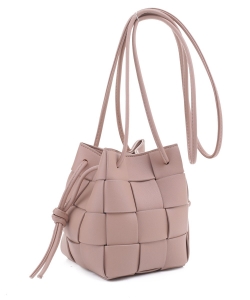 Small Leather Cassette Bucket Bag Sj20336 Taupe