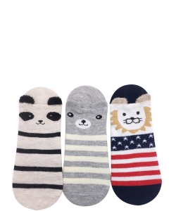 Pack of 3 Colors Set Panda Lion Bear Socks SO320053