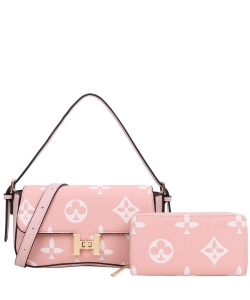2in1 Print Fashion Satchel With Wallet Set SY-9107W