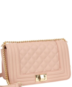 Twist Lock Quilted Flap Shoulder Bag TD0005
