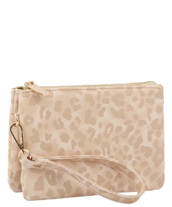 Leopard Convertible Clutch Crossbody Bag TD0030 BEIGE