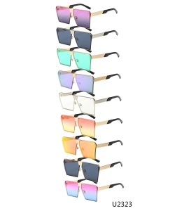 New Fashion Design Square Sunglasses  – U2323 – 12 pcs/pack