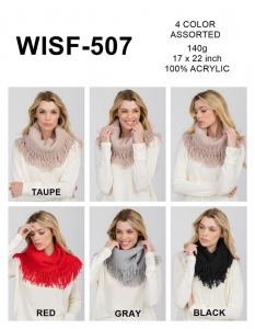 1 Dozen Assorted Color Infinity Scarf  WISF-507