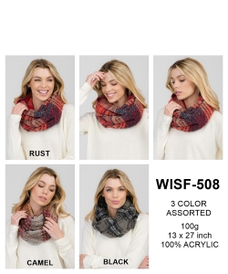 1 Dozen Assorted Color Infinity Scarf  WISF-508