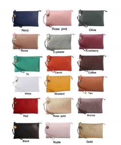 Fashion Woven Clutch Crossbody Bag WU042