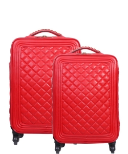 2 IN 1 Quilt Design Luggage Bag XC-7178 Red